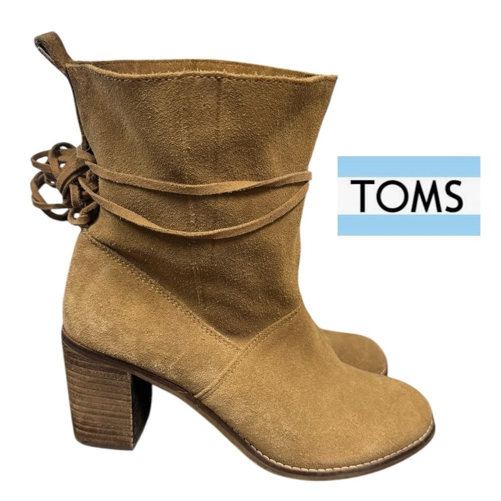 TOMS Mila Toffee Suede Women's Leather Boots 9